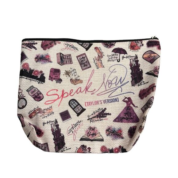 Taylor Swift Speak Now Taylor's Version Make up Toiletry Travel Bag NEW - Picture 2 of 5